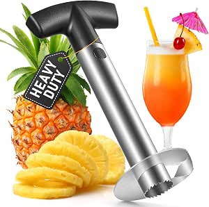 Pineapple Corer and Slicer, Heavy-Duty Stainless Steel Reinforced Blade