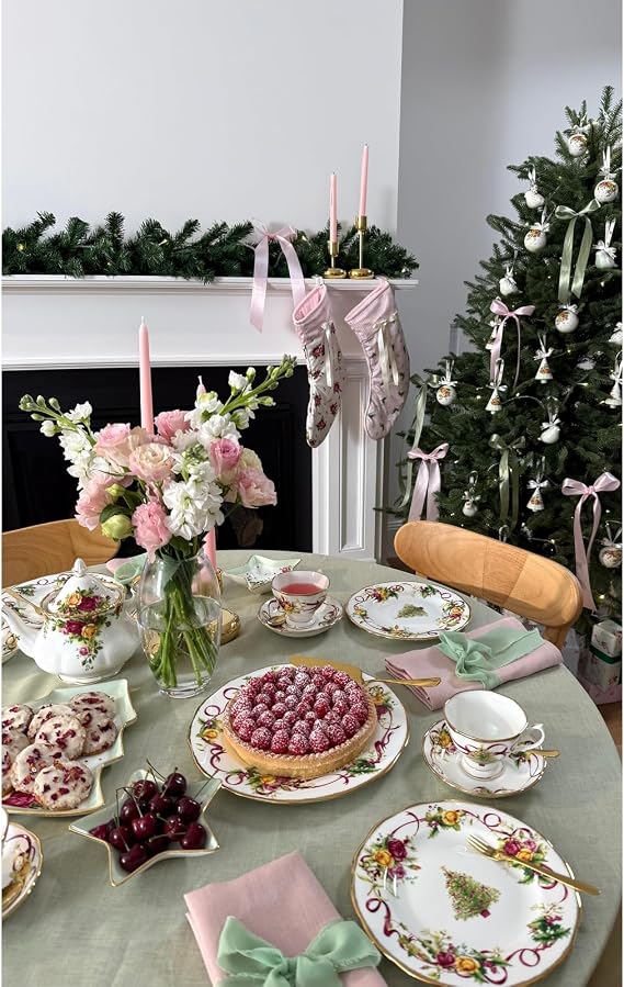 Royal Albert Old Country Roses Christmas Tree Place Setting, 5-Piece