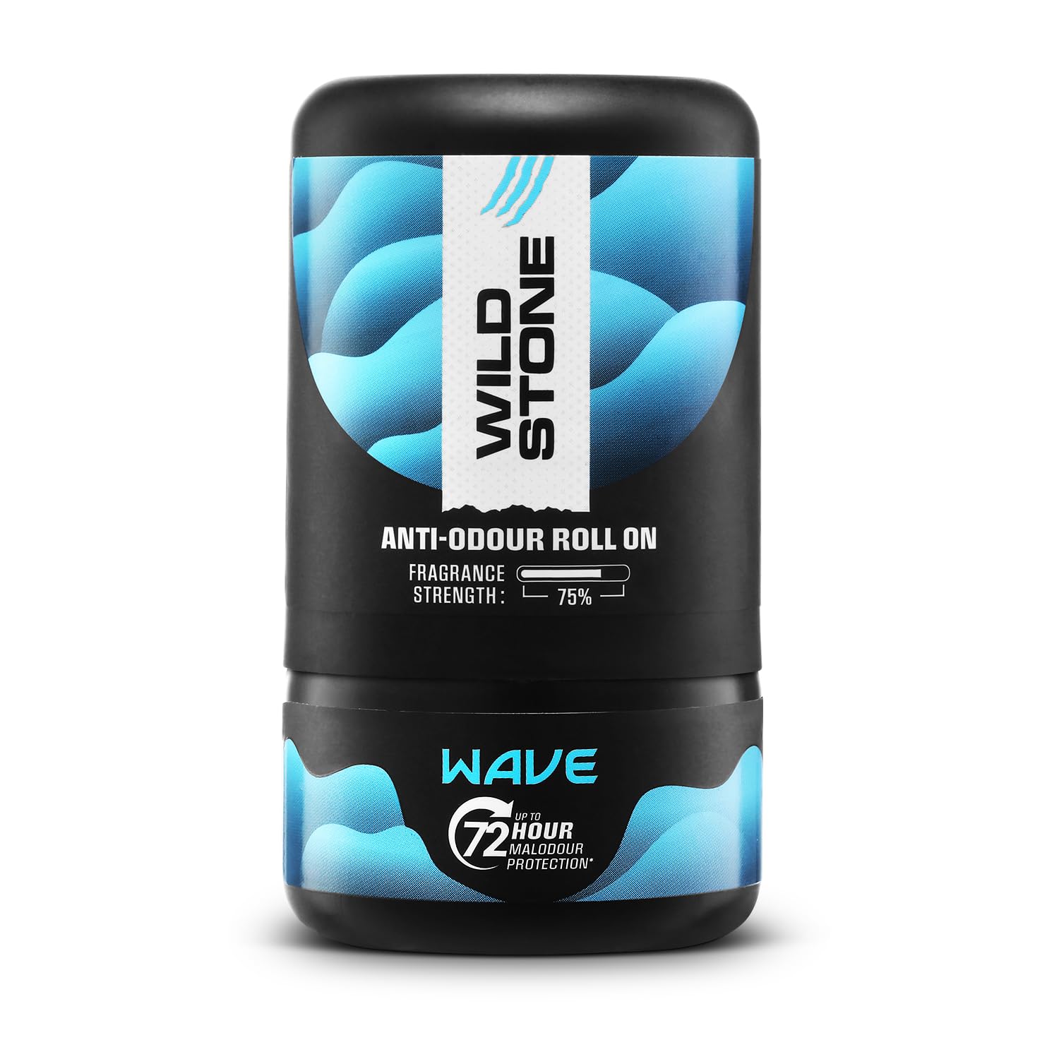 Wild Stone Wave Anti-Odour Roll On For Men, 50ml | Up to 72-Hour Odour Control | With Sea Minerals & Niacinamide | Skin Friendly & Itch Free Deodorant Roll On | Long-Lasting Freshness