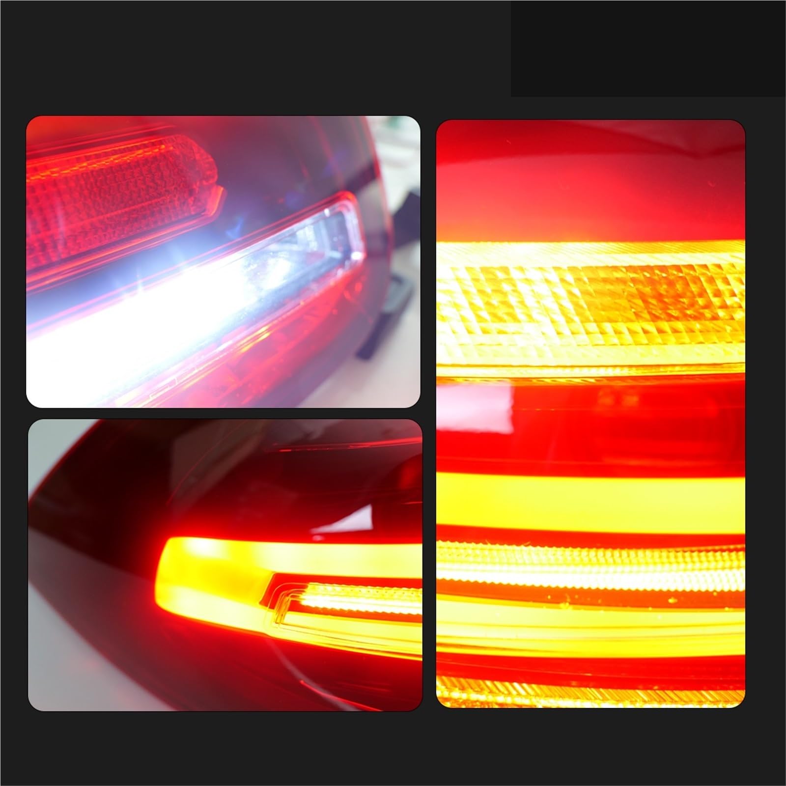 Head Lamp Pasuje do Porsche Cayenne 2011-2014 Światła do jazdy dziennej LED Dynamiczne kierunkowskazy(Red)