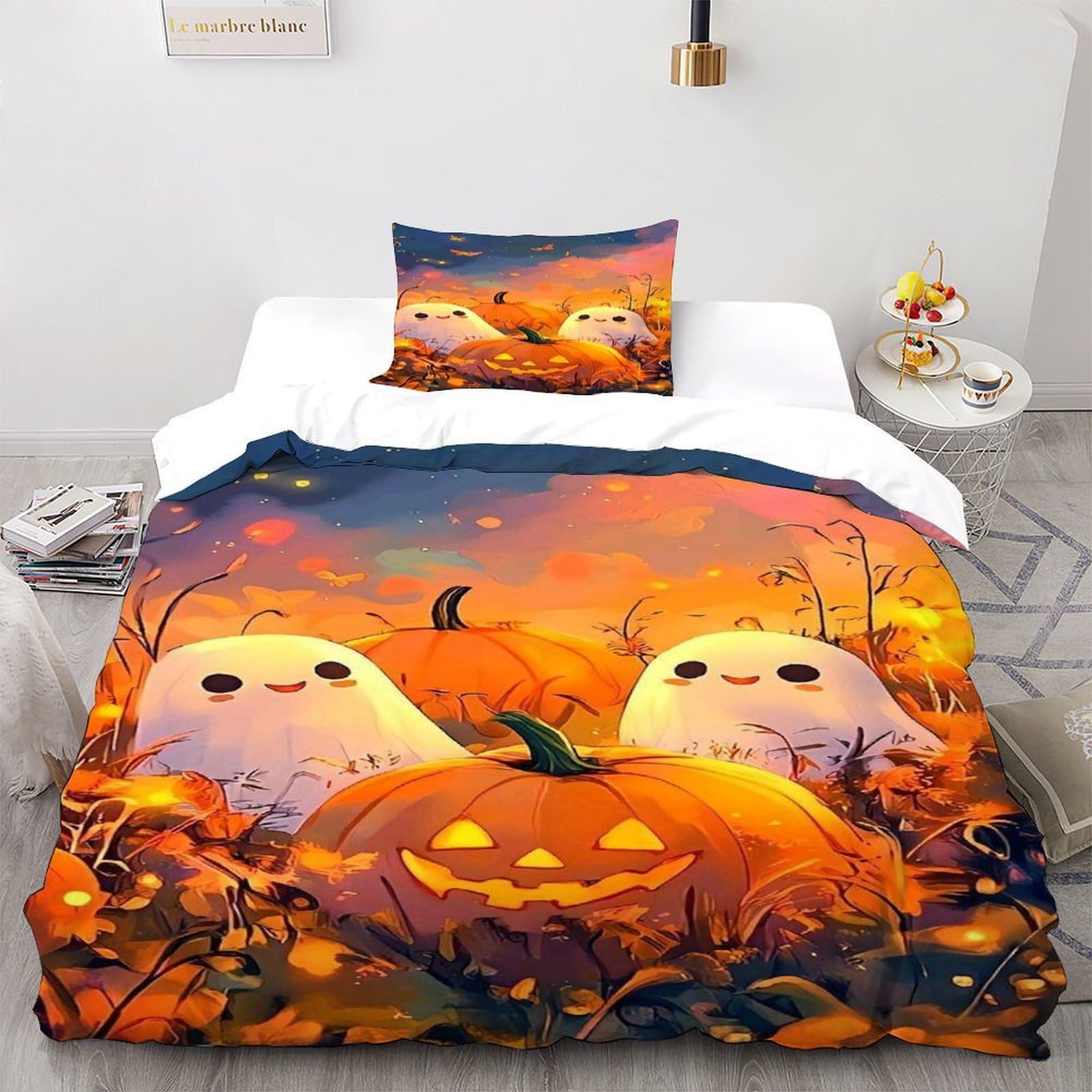 Housse de couette Halloween 135x200 zippée pour changer vos draps facilement