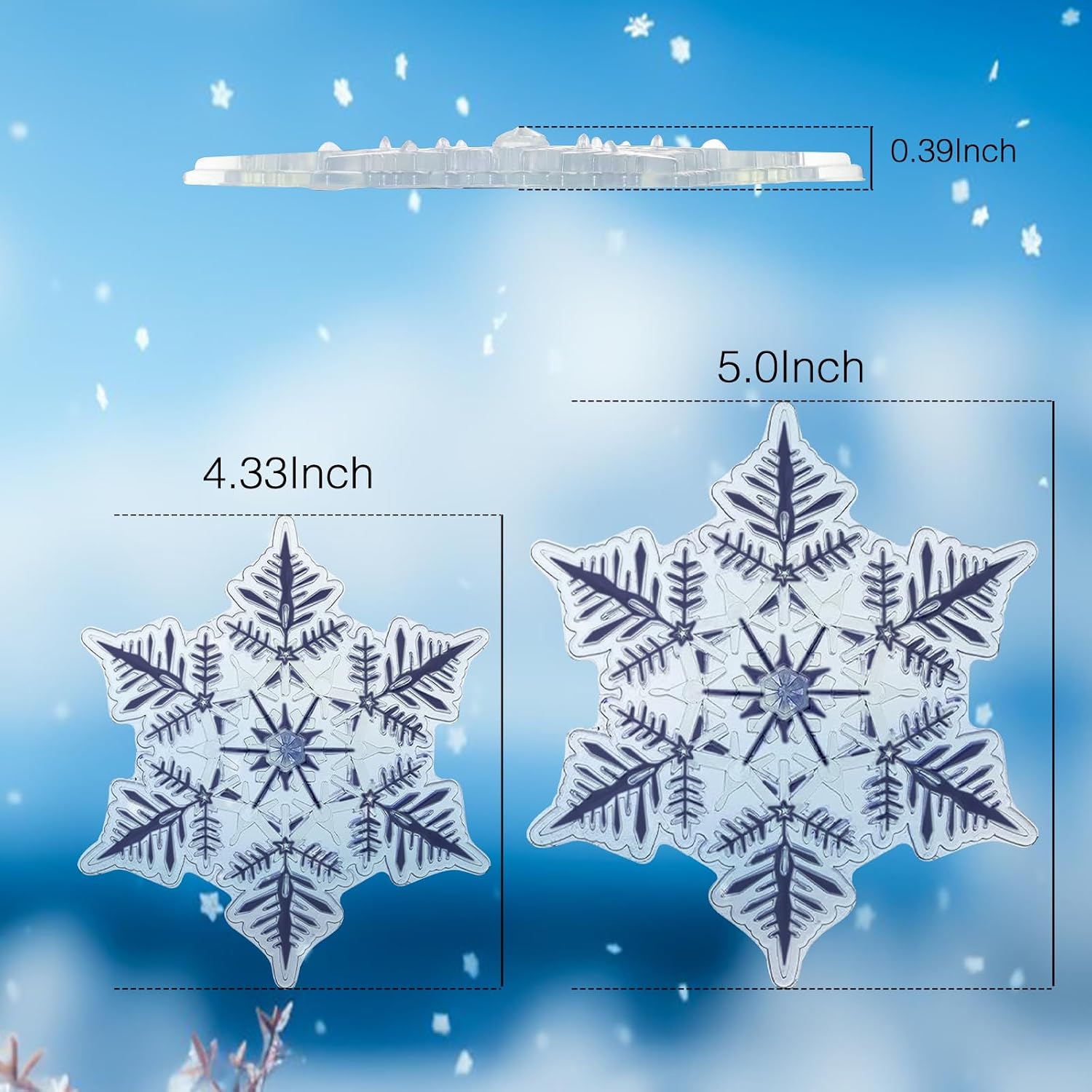Snowboard Stomp Pad, Snowflake Stomp Pad Snowboarding Clear, 3D Snowboard Grip Stomp Pad with Strong Adsorption Force and Friction, Multi-Color Option