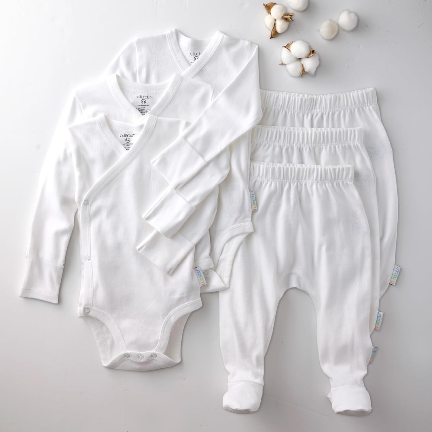 Unisex-Baby Fallon 3-Pack Footed Pants 100% Organic Cotton Bottoms for Baby Boys & Girls - Image 5