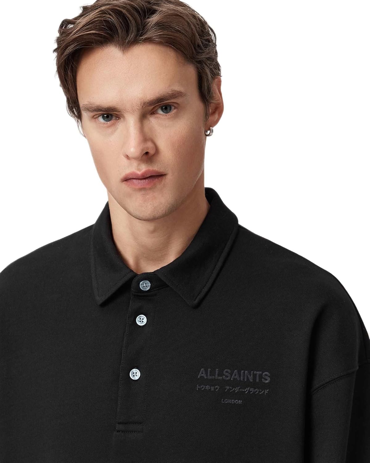 AllSaints Mens Xander Sweat Polo - Image 4