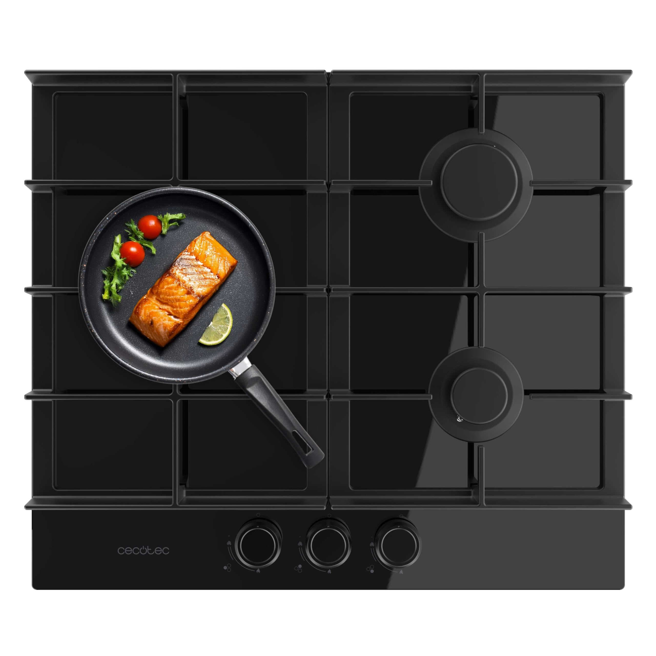 Cecotec Bolero Squad G 3400S Stainless Steel 3 Burner Gas Hob 6.2kW, Cast Iron Grills, WOK Triple Crown Burner, Electronic Ignition, Valve Safety, Gas Accessory — view 25