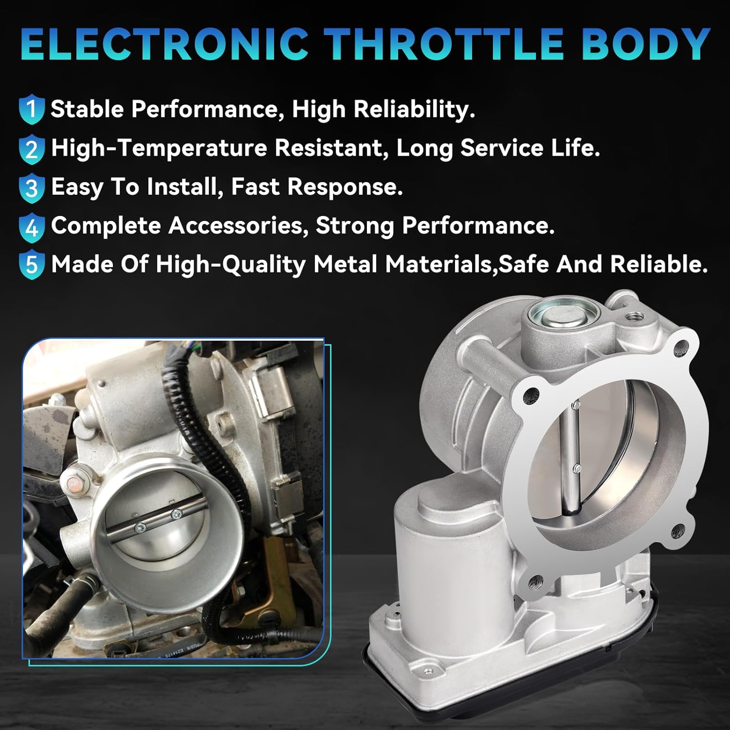 S20062 Electronic Throttle Body Assembly Compatible with Ford F150 2011-2016 3.5L V6, 68MM Throttle Body for Ford Transit 150 250 350 HD Expedition Lincoln Navigator 3.5 Replace# BL3Z9E926B BL3Z9E926A