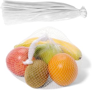Reusable Mesh Produce Bags, 24 Inch, 100 Count, for Grocery Shopping, Fruits, Vegetables, Seafood