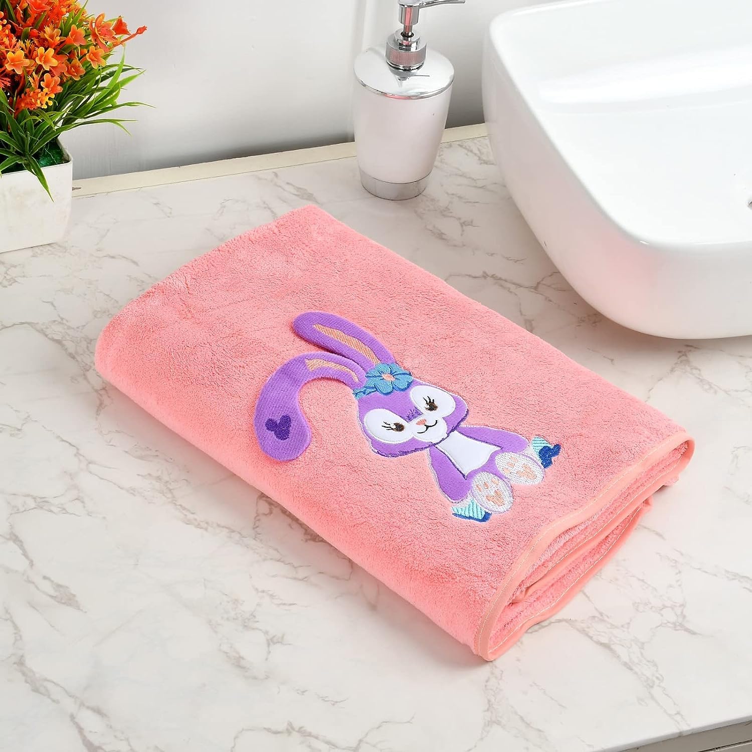 Cute Rabbit Kids Bath Towels - Super Soft & Absorbent -12