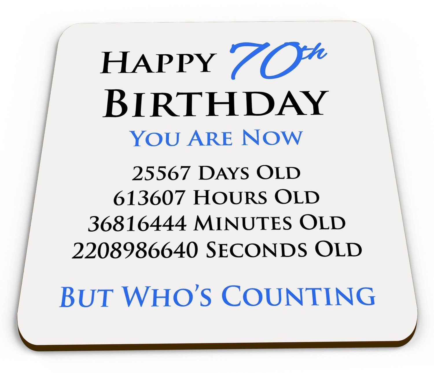 Sottobicchiere Quadrato 'Happy 16th Birthday' Per 16 Anni, 9.5x9.5 Cm, Retro In Sughero, Ideale Per Festa Di Compleanno