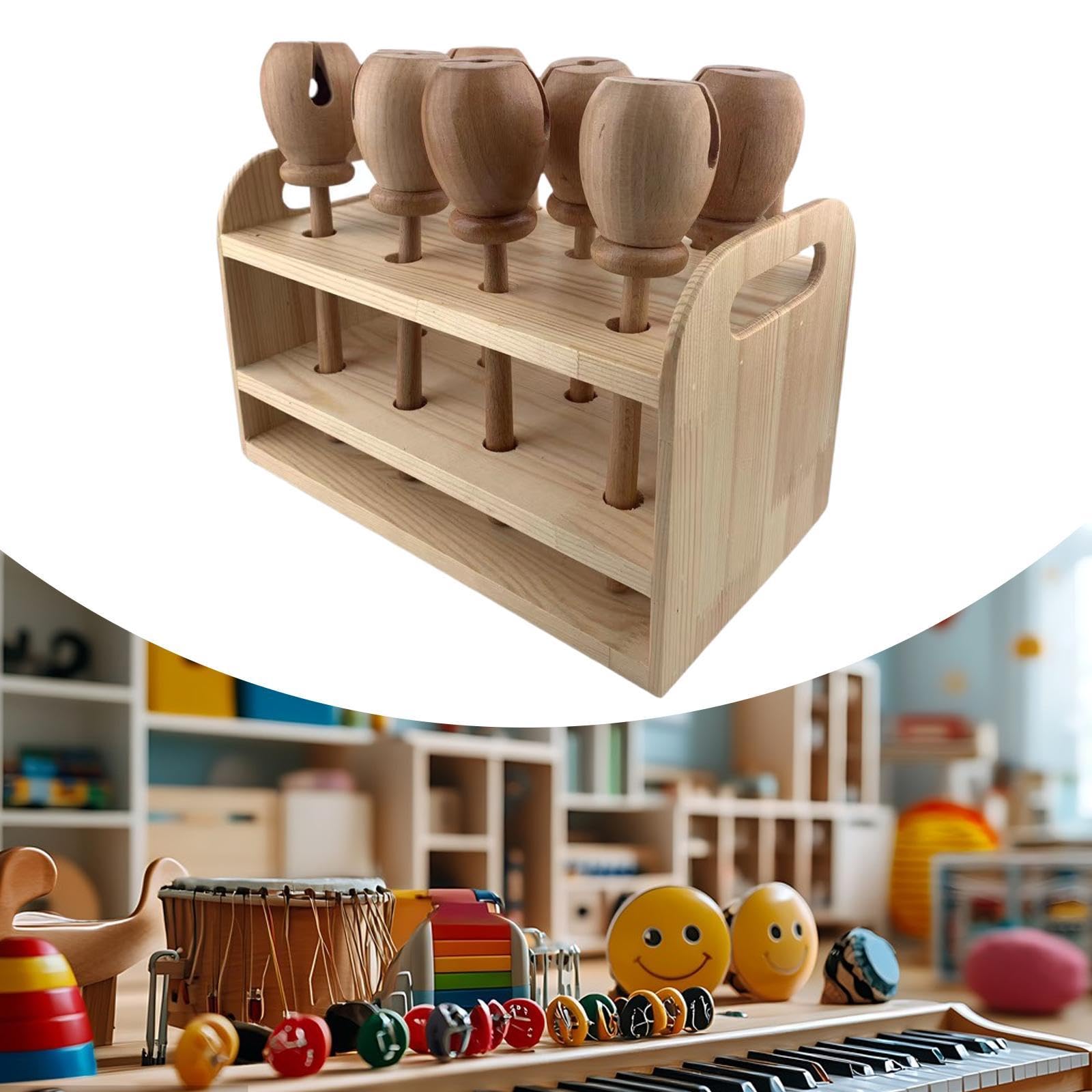 Generic 8X Maracas de Madera pintadas a Mano Instrumento Musical Maracas de Arena para Fiesta KTV