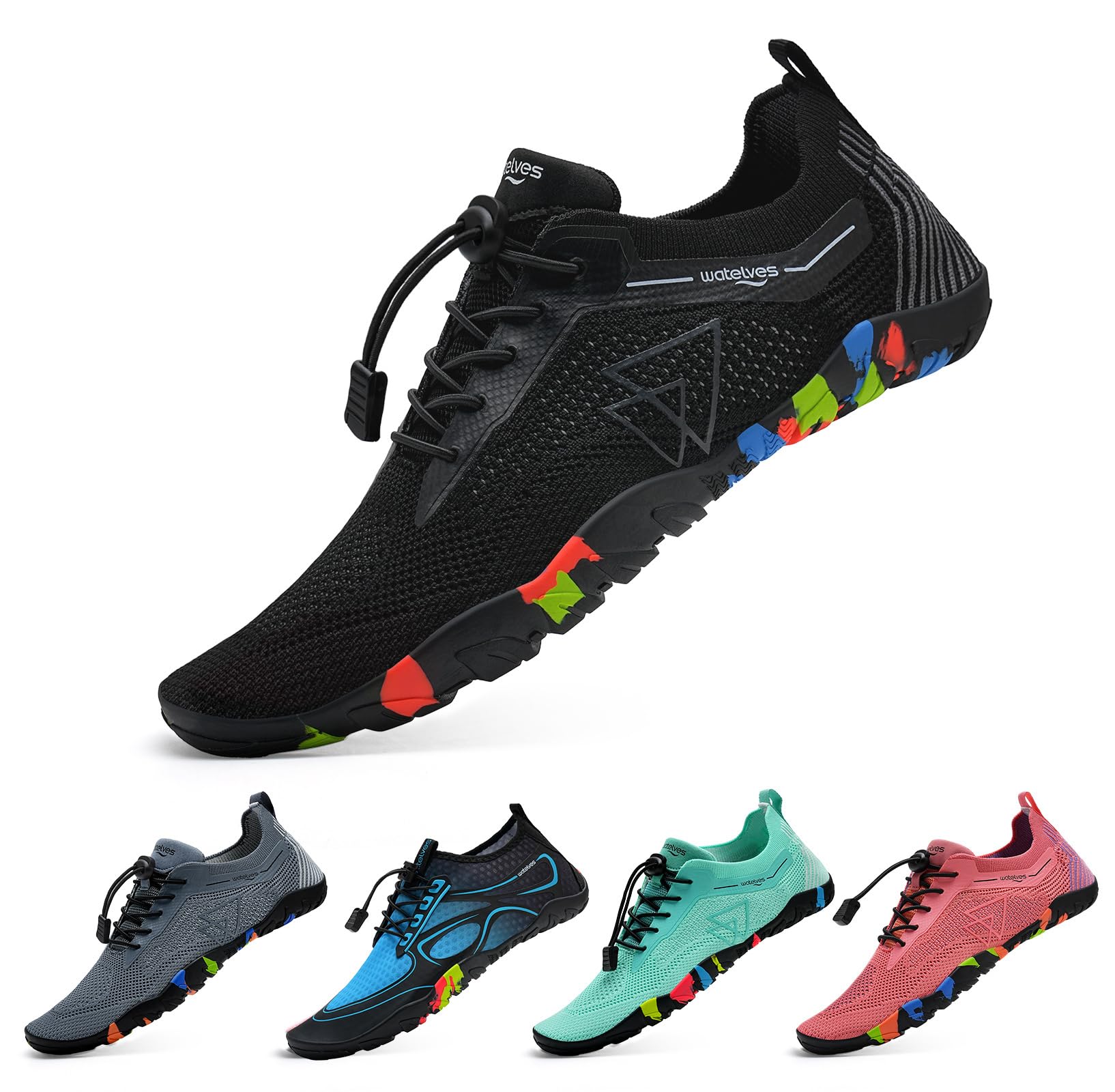 WateLves Zapatos de Agua para Hombres y Mujeres,Secado Rápido,Antideslizante,para Playa,Buceo,Surf,Deportes Acuáticos,Senderismo,Yoga,Uso Diario,Tallas 36-48 EU
