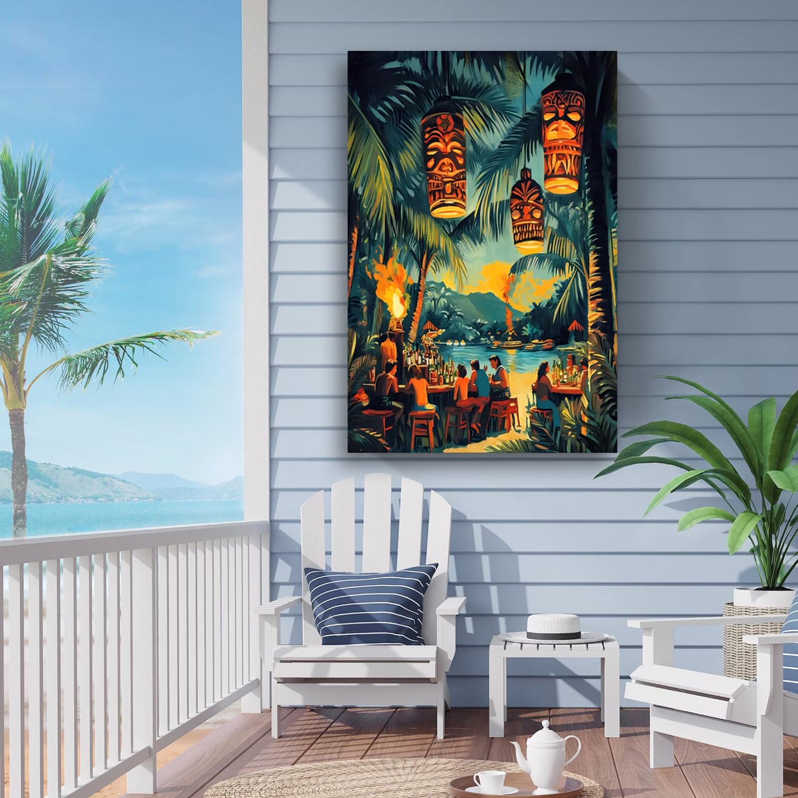 ◆Hawaiiフラガール・木製看板■TIKI、メネフネ・バー・ハワイアン ◇フラガール、ティキ・ビンテージ、木製看板□TIKI カフェ