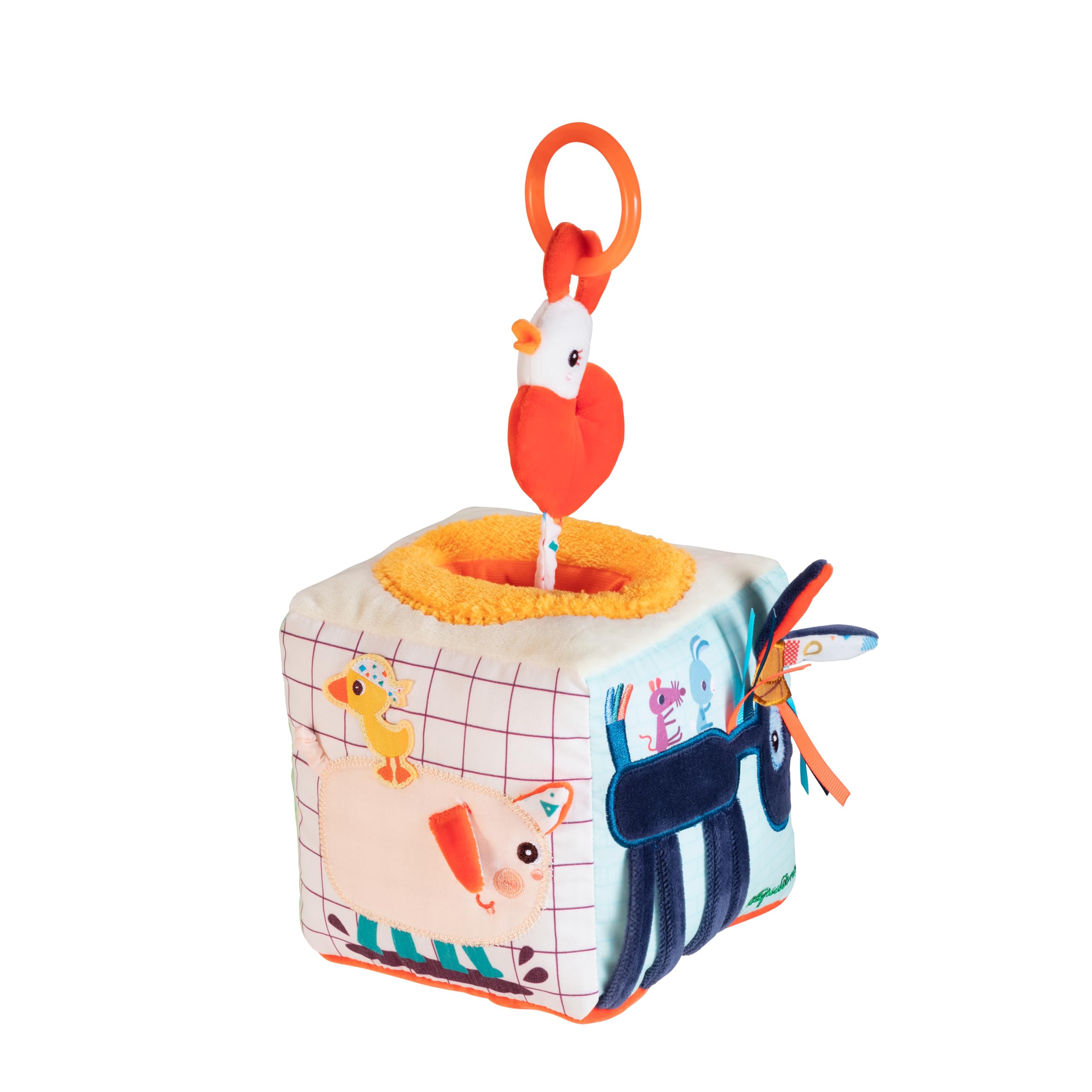 LILLIPUTIENS - Sound Activity Cube Farm - Interactive and educational toy for baby - Stimulates motor skills and senses - Early learning toy - From 10 months - 83156