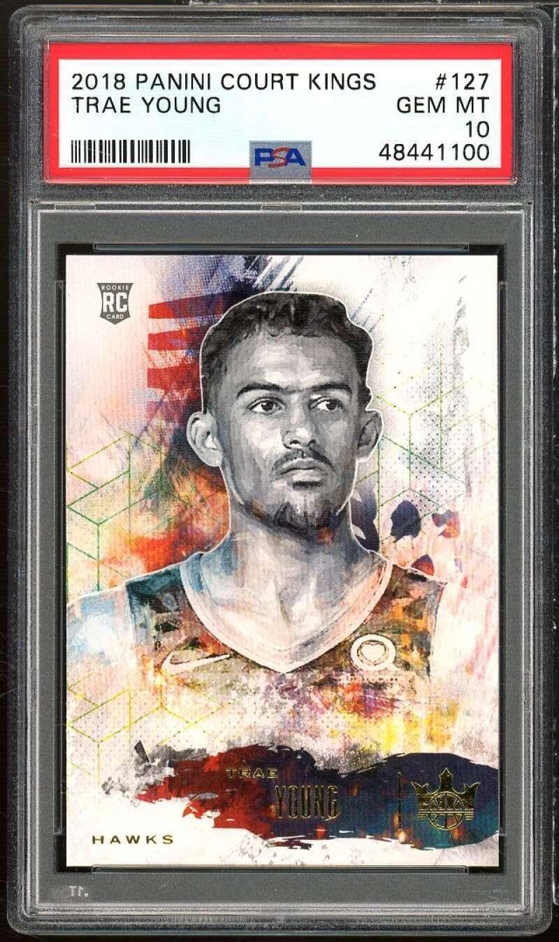 Trae Young Rookie Card 2018-19 Panini Court Kings #127 PSA 10 - Basketball Slabbed Rookie Cards