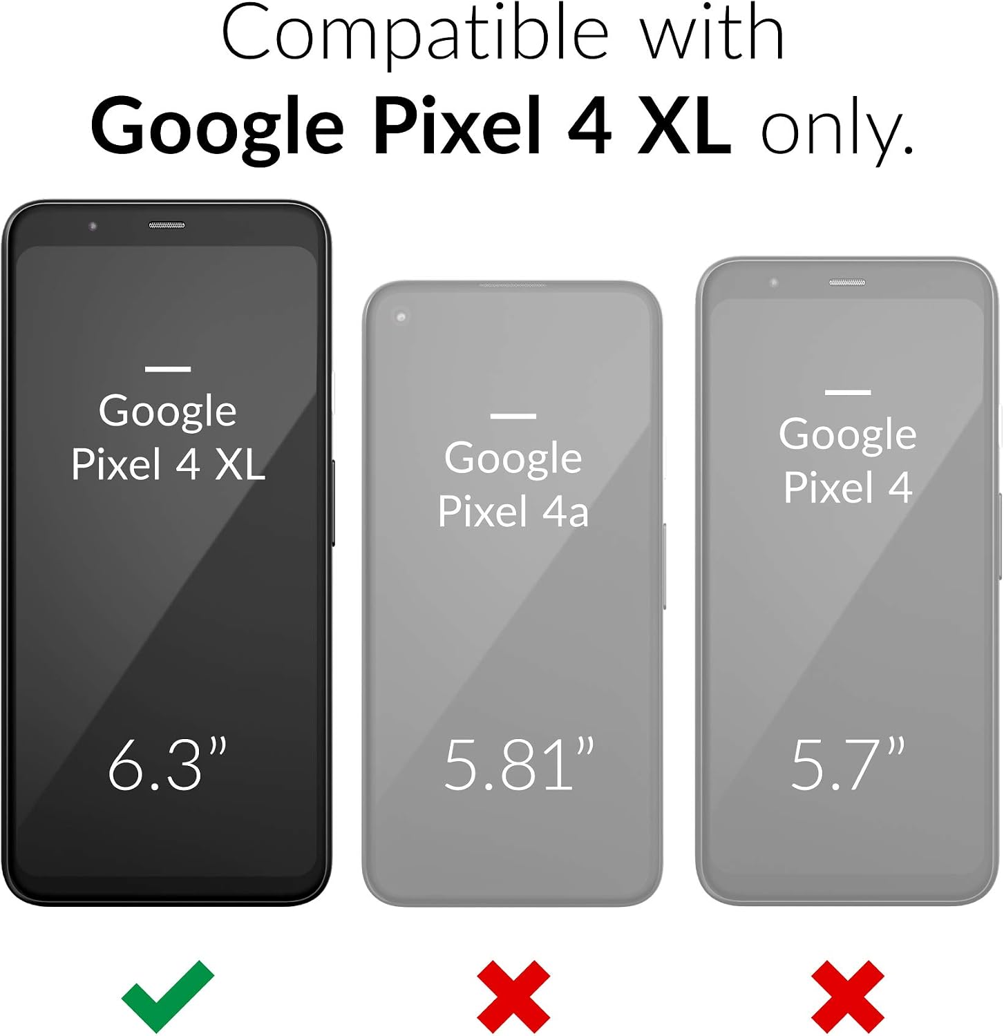 Crave Dual Guard for Google Pixel 4 XL Case, Shockproof Protection Dual Layer Case for Google Pixel 4 XL - Black