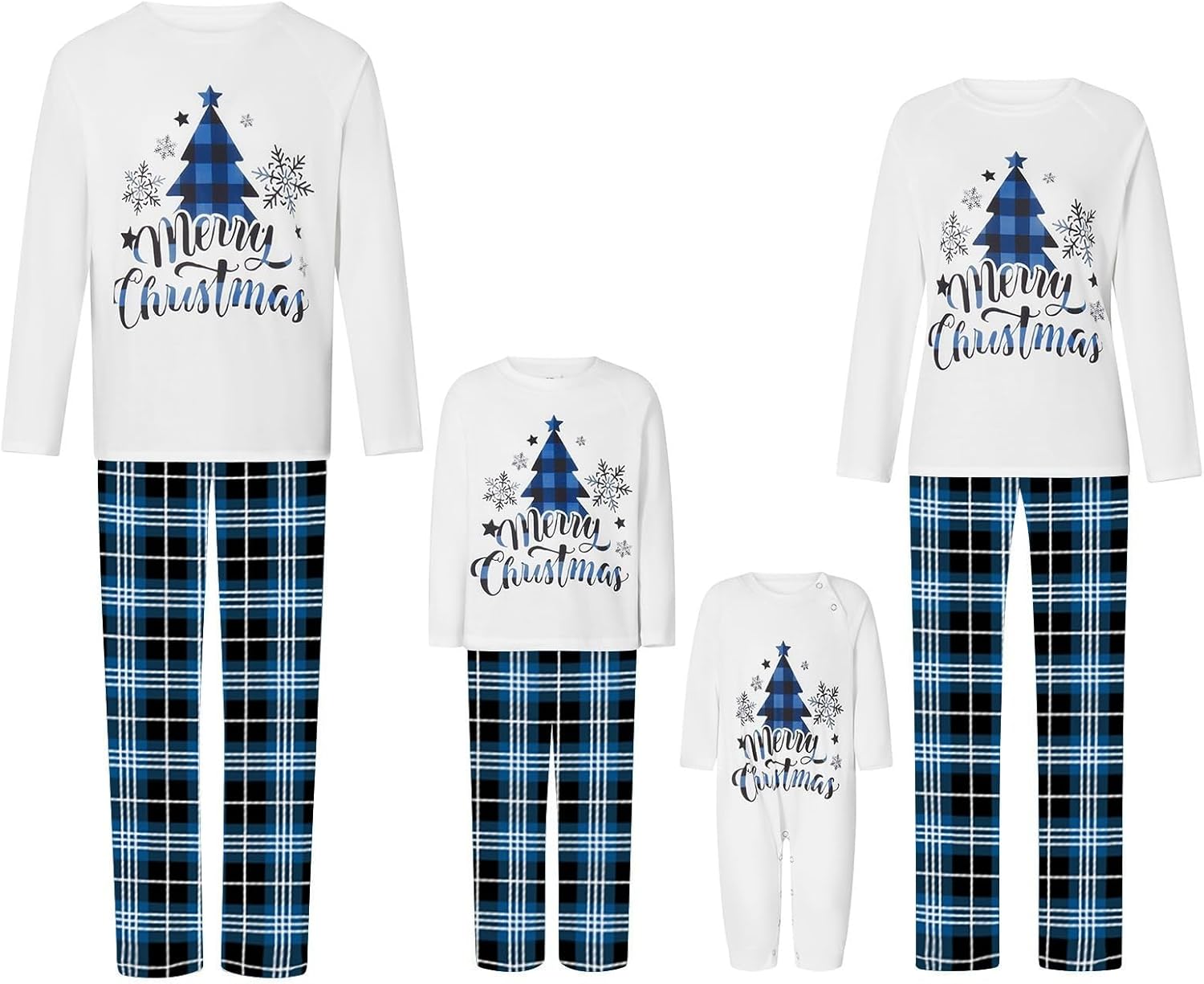 Feionusin Matching Family Christmas Pajamas Sets Family Xmas Pjs Set Matching Christmas Outfits Holiday Sleepwear Pajamas - Image 6
