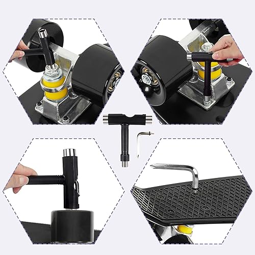 Miniatura 3 de Monopatín completo de 22 pulgadas Mini Cruiser Retro Skateboard para niños principiantes