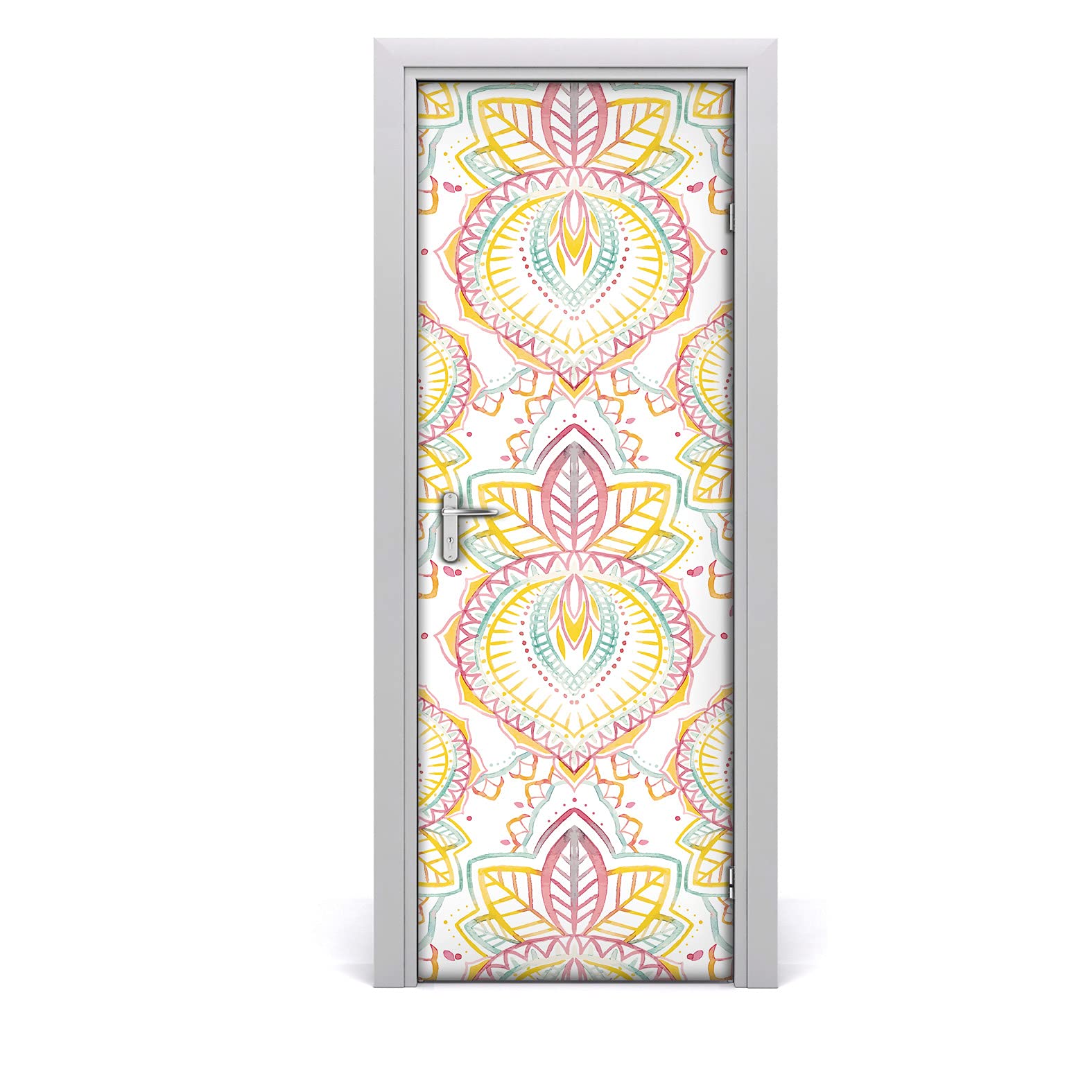 Autocollant de porte imperméable et lavable habillage mural Magic-Stick résumé indien 85x200