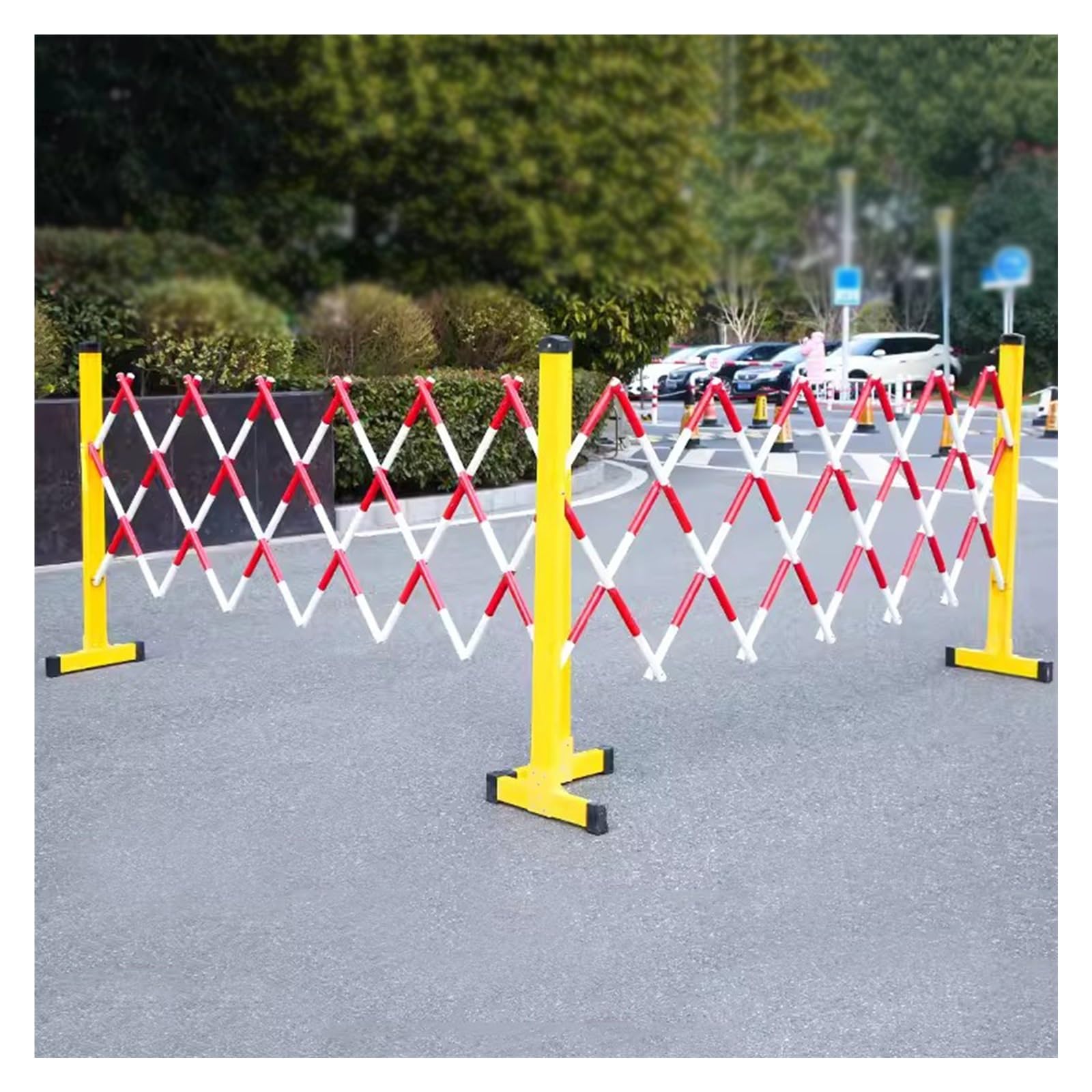 Barrière de sécurité pliable haute visibilité pour travaux et voirie