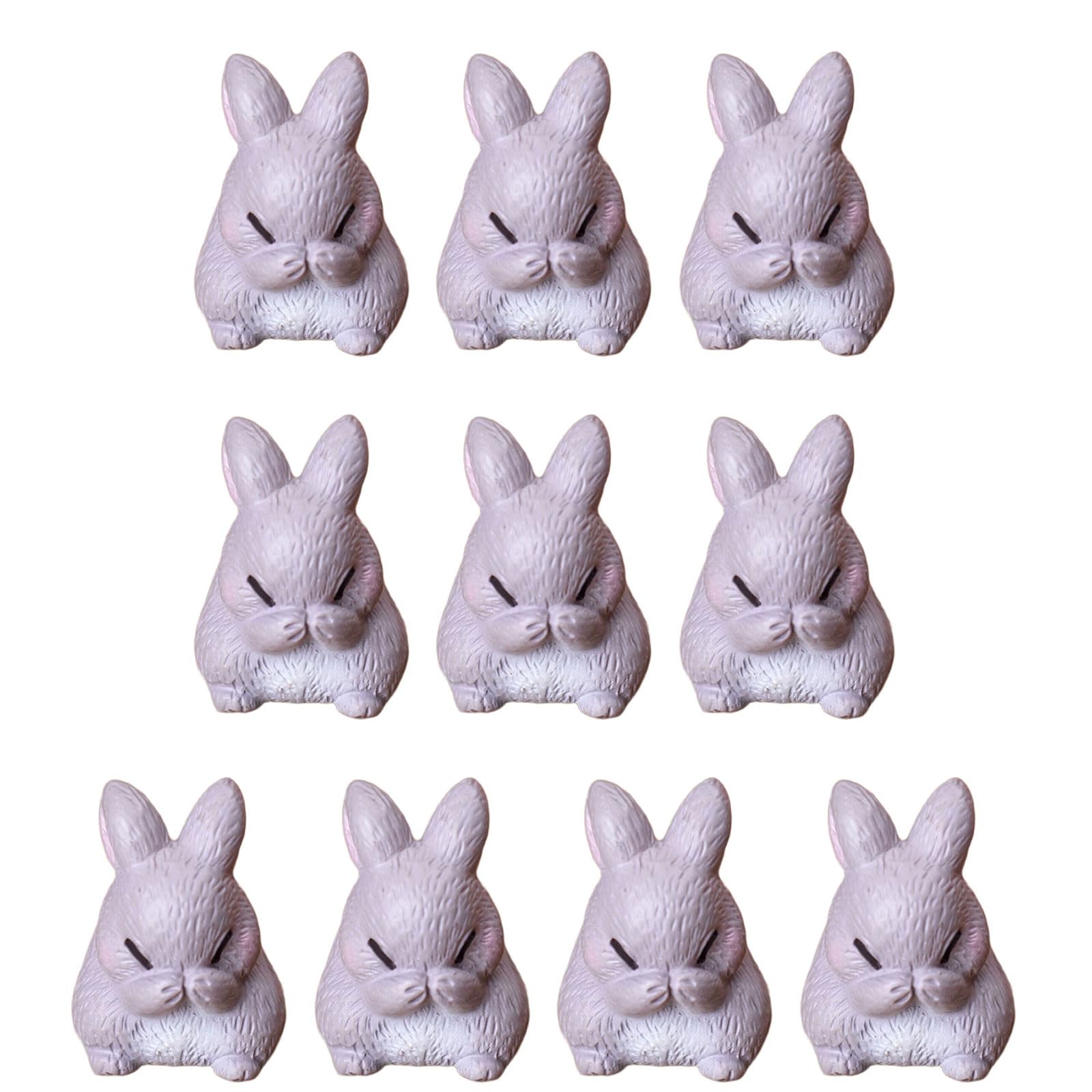 Tsophreniq Easter Animal Figurines Set of 10 Miniature Animal Statues for Creative Decorations and Potted Plant Easter Decoration