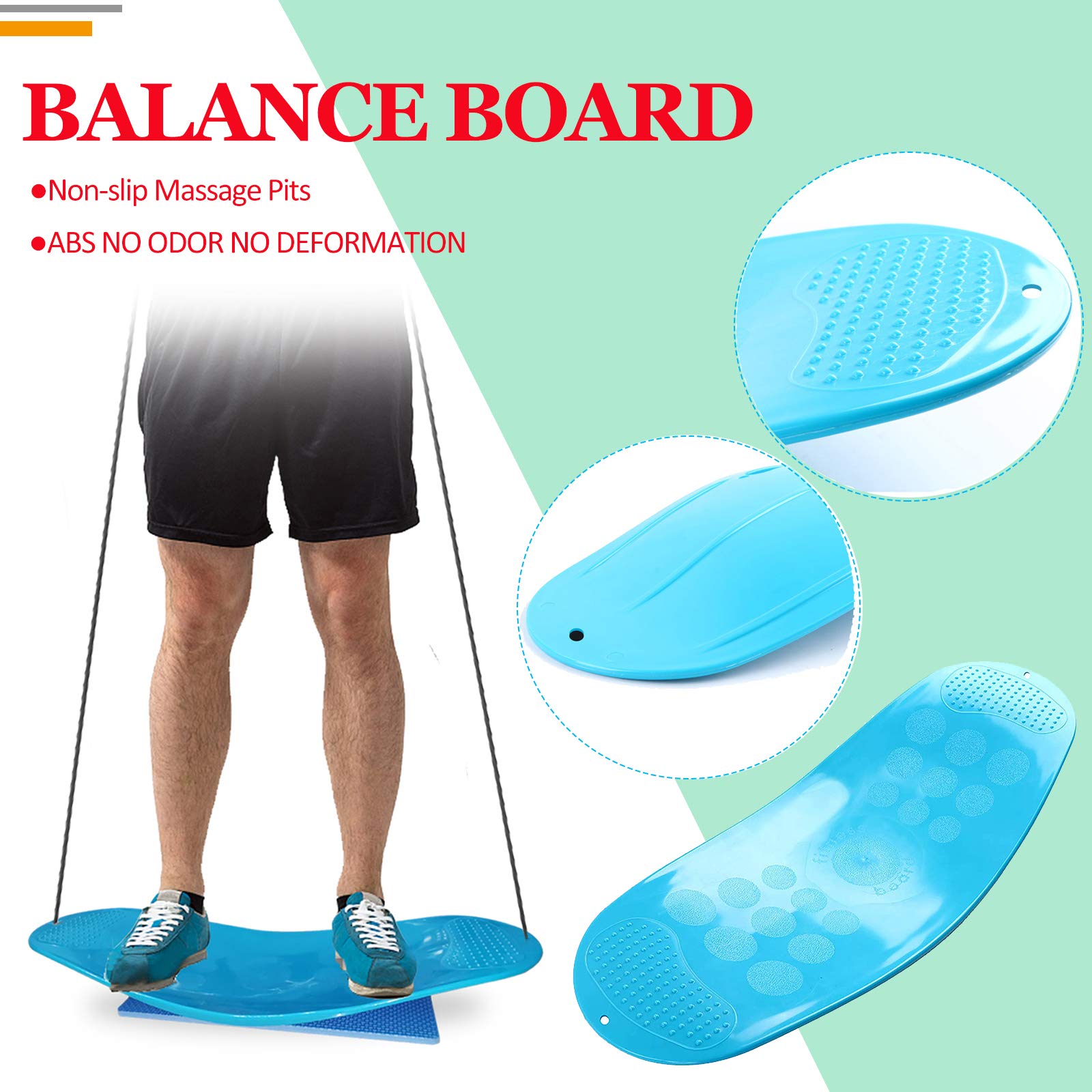 Planche D'équilibre Oscillante (Wobble Board) - 30 Cm - Rotation 360° - Points De Massage - Pour Renforcement Musculaire Et Yoga - 2