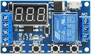 Gikfun DV 6V~30V Multifunction Trigger Delay Time Module Switch Control Timer Relay Digit LED Display Micro USB 5V for Arduino EK1945