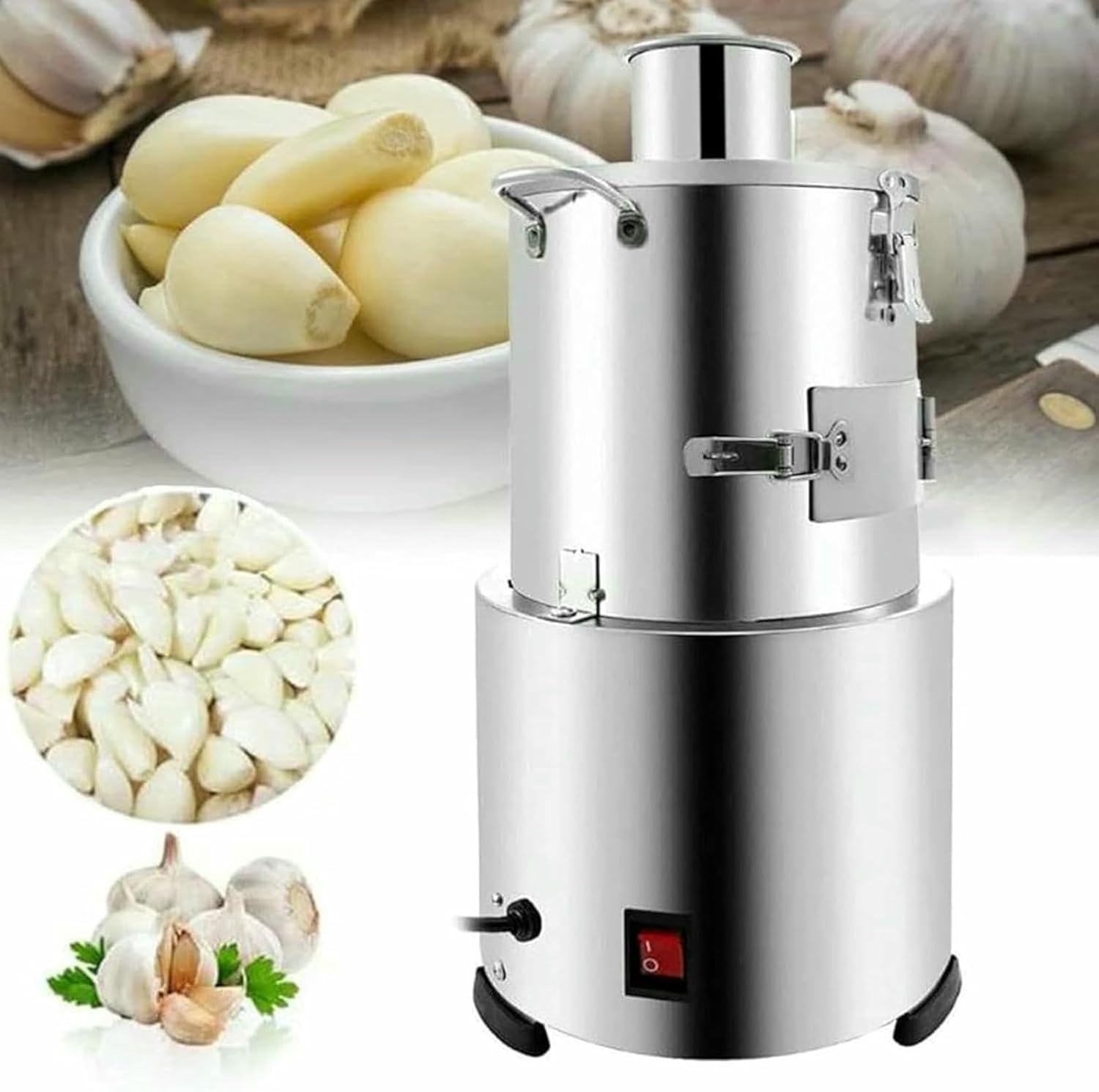Commercial Whole Garlic Peeling Machine, 200w Garlic Separating Machine, Household Stainless Steel Garlic Peeler, for Home Restaurant