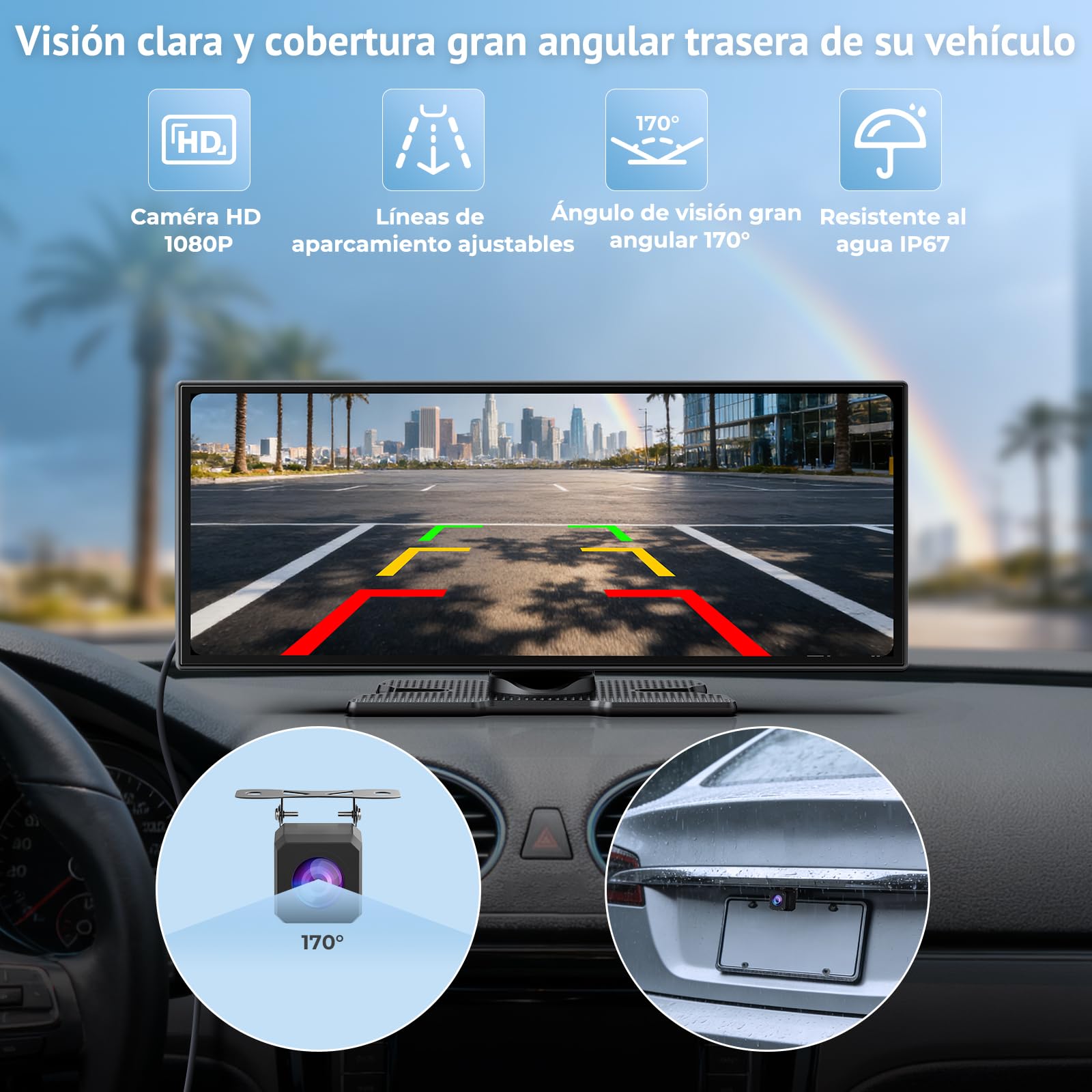 Pantalla CarPlay de 11.26" para Coche, Integrado con Netflix/YouTube/TikTok, Estéreo de Coche con Pantalla Táctil para Apple CarPlay y Android Auto, Control por Voz, Actualización OTA
