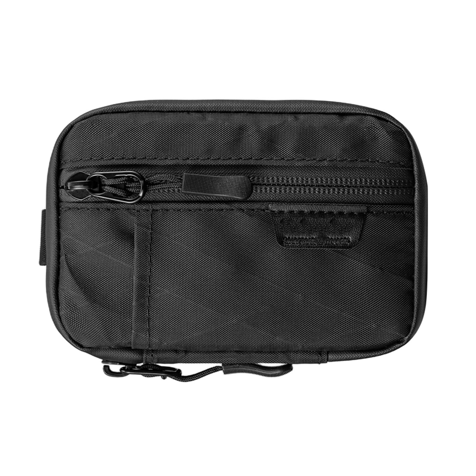 Everyday Carry Organizer Pouch Compact Utility Zip Bag with Front Slip Pocket, Black Gear Pouch for Backpack Strap Carry and Commute Setup Everyday Utility Organizer Backpack Strap Quick Access Gear