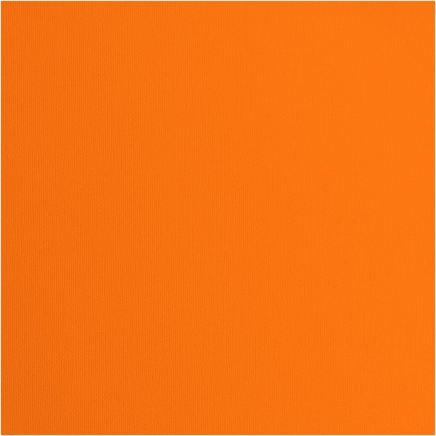 Vaessen-Creative Florence Textured Cardstock, Orange Melon, 216 Grams, 12x12 inches, 20 Sheets, for Scrapbooking, Card Making, Die Cutting and Other Paper Crafts, 30.5x30.5cm