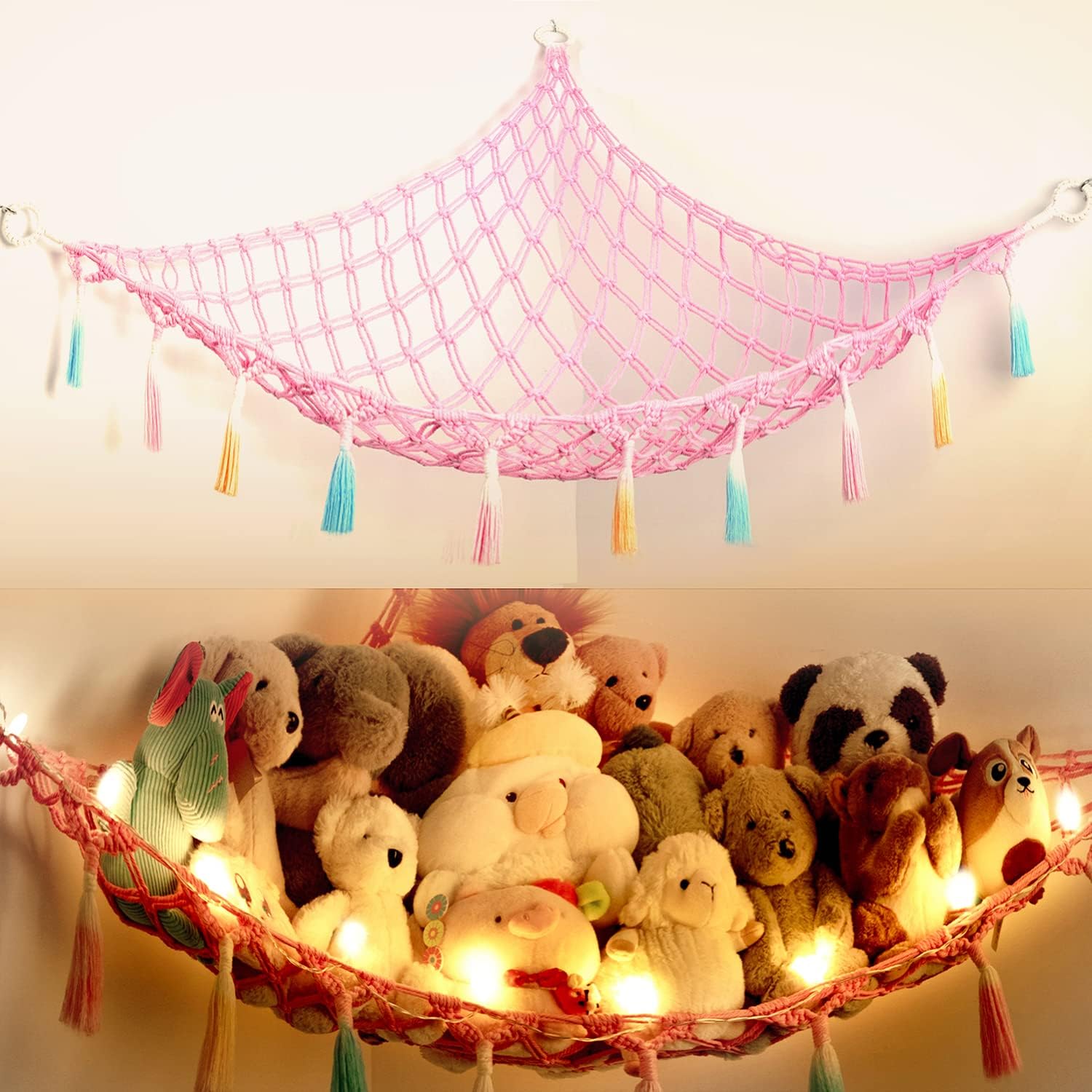 Stuffed Animal Hammock, Toy Hammock Net, LXUNYI Wall Corner