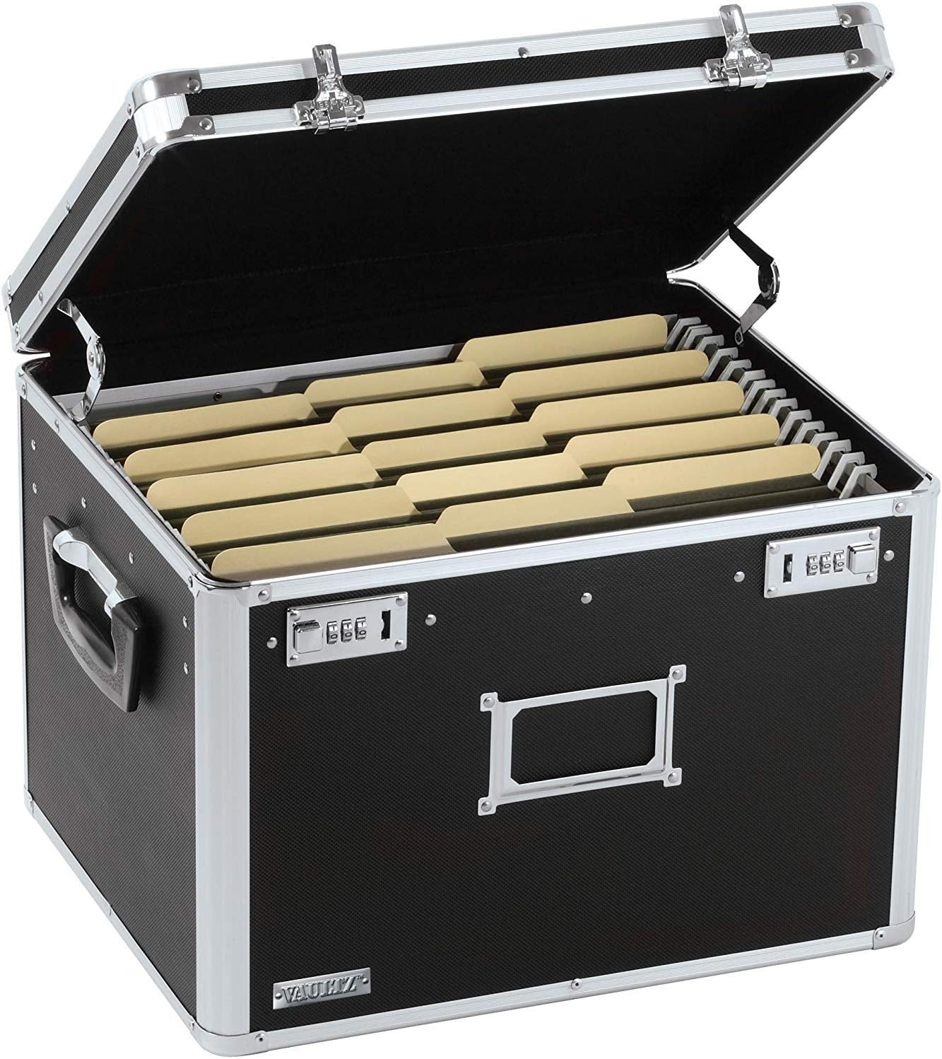 Vaultz Locking File Storage Chest, Two-Handled, Letter/Legal File Storage
