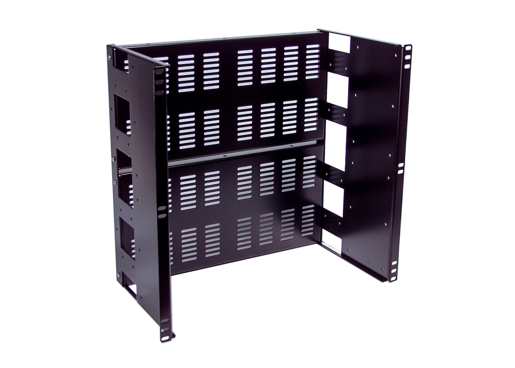 10U Rackmount Vented Adjustable Recessed Panel for General Purpose Application in a Standard 19 inch 2-Post or 4-Post Server Rack (Vented)