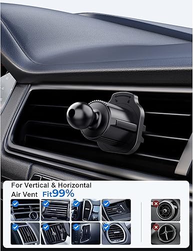 Miniatura 5 de Soporte de teléfono para automóvil, clip de ventilación universal, estable y seguro, perfecto para viajes por carretera, fácil de instalar, diseño