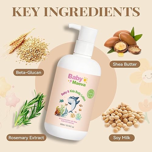 Miniatura 3 de Loción orgánica facial y corporal para bebés, niños pequeños y niños de todas las edades, hidratante suave con manteca de karité y glicerina,