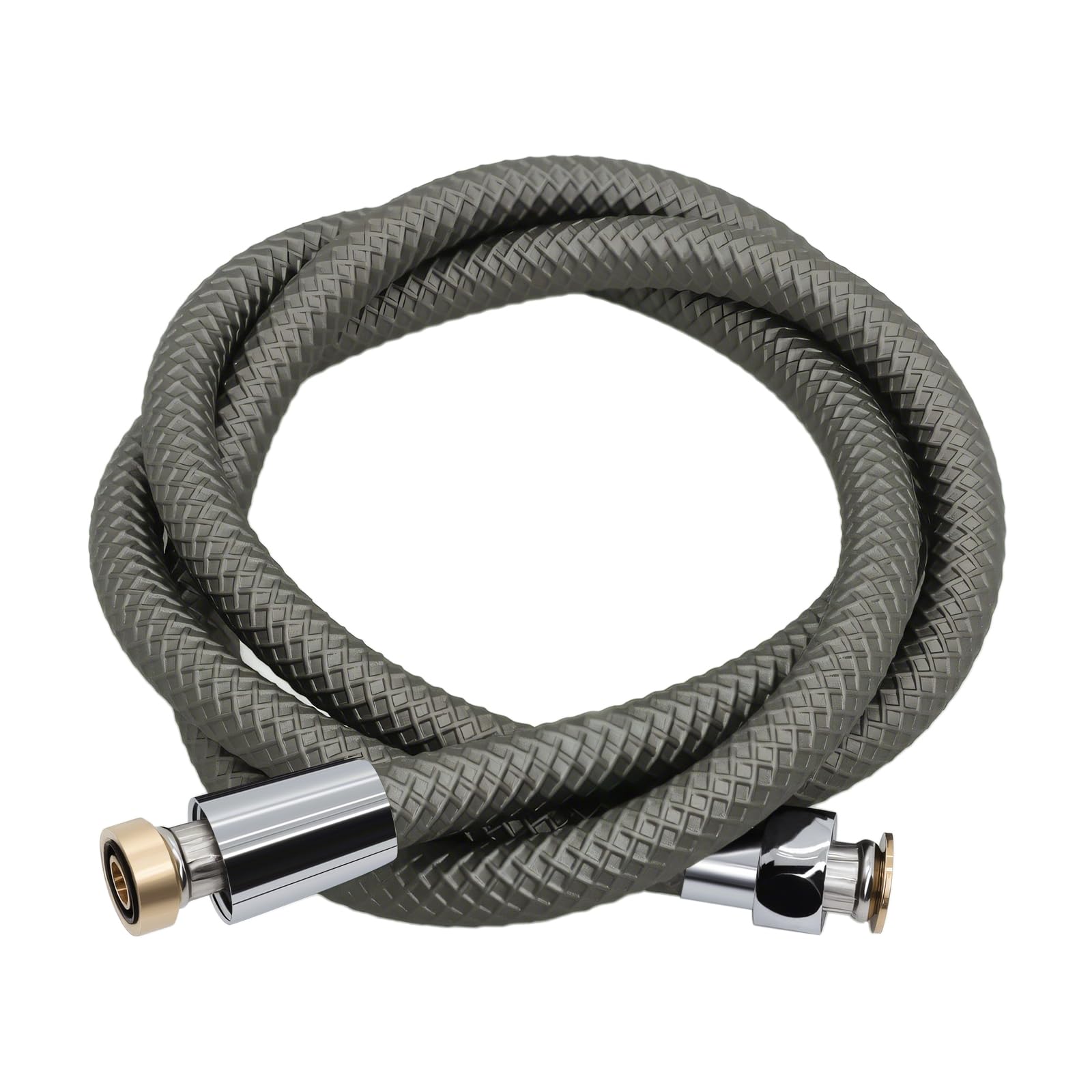 DLYYPLUS Silikon Duschschlauch 1,5m, ultraweiche Brauseschlauch, Duschkopf Schlauch, duschschlauch verlängerung für Wohnmobile, Sprühgerät, Bidet, Haustierbad (Geometrische Dunkelgrau, 2m)