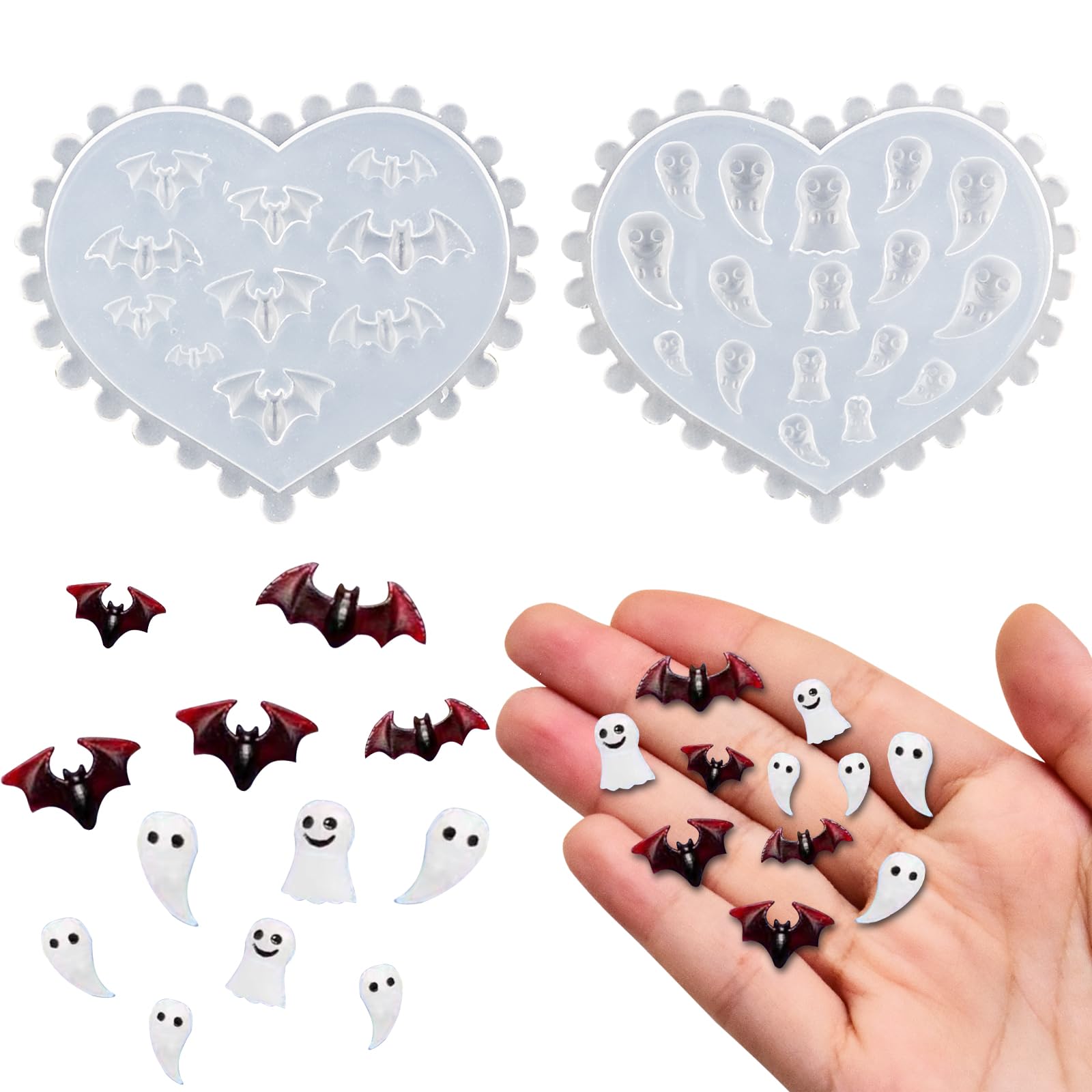 Mini Ghost Bat Silicone Mold for DIY Fairy Garden Miniature Decor