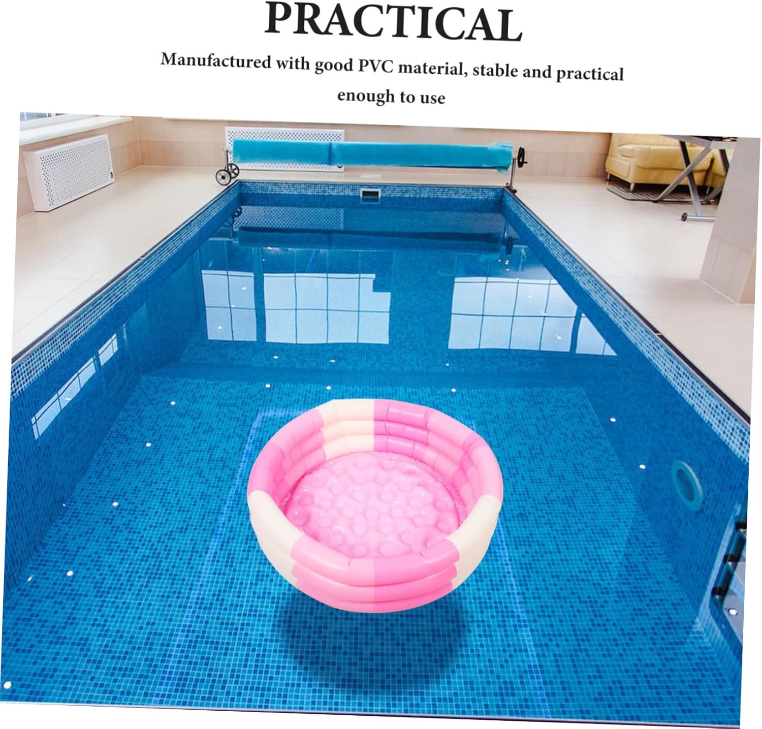 Inflatable Round Swimming Pool Ring Summer Fun Pool for Boys for Backyard Parties and Bright Color Design Reusable Easy to Store