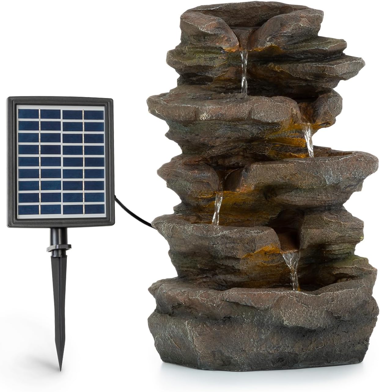 Solar - Gartenbrunnen & Wasserspiel "FENG-SHUI" Mit Li-Ion-Akku - Foto 8