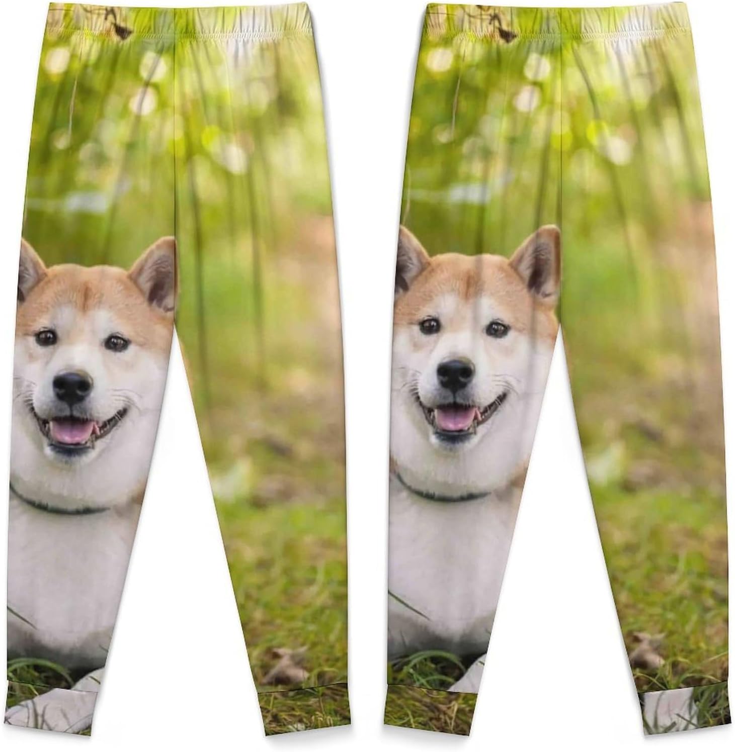 [mAnFcHiA] キッズ パジャマ 上下セット 森の中の柴犬 長袖 子供服 長袖パジャマ 肌に優しい 綿100% パジャマセット