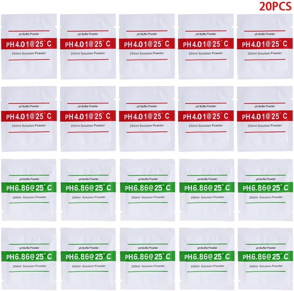 20 Pcs PH Buffer Solution Powder PH For Test Meter Measure Calibration 4.01 6.86