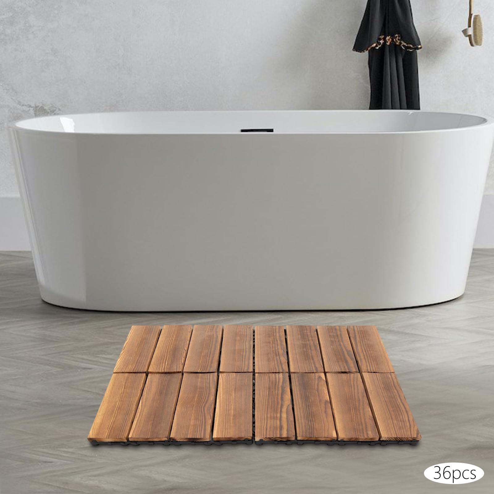 36 piastrelle per pavimenti in legno da 30,5 x 30,5 cm, per esterni