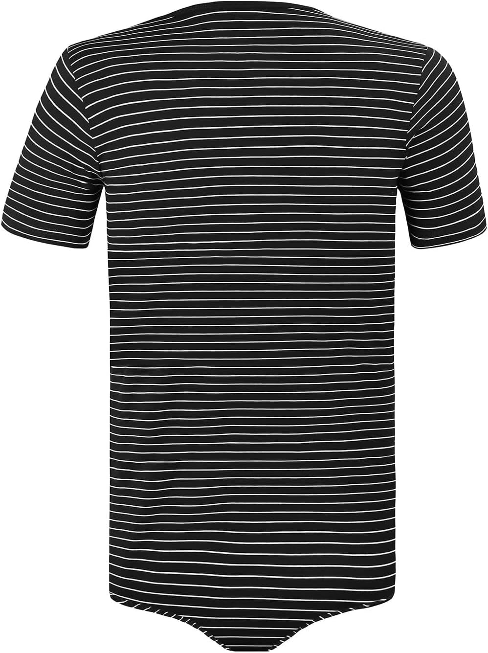 Landofgenie Men Short Sleeve Romper Pajama Bodysuit One Piece Rompers Stripe Onesie Leotard Top - Stripe Maker - Image 2