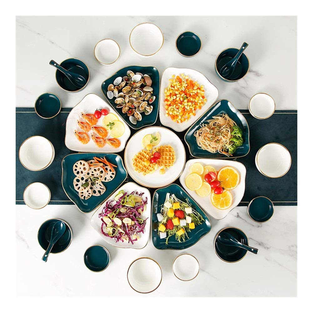 Zestaw obiadowy z delikatnej porcelany – 16-częściowy serwis kuchenny i gastronomiczny bez BPA, nadaje się do mycia w zmywarce, zastawa stołowa dla rodziny i przyjaciół, elegancka dekoracja willi