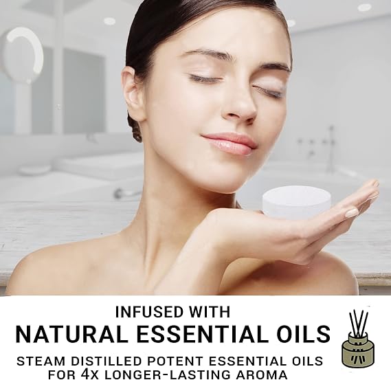 Shower Steamers Aromatherapy - Organic Natural Shower Bombs Vapor Tablets, Aromatherapy for Home Spa, Relaxing Self Care Birthday Gifts for Men, Women, Him or Her