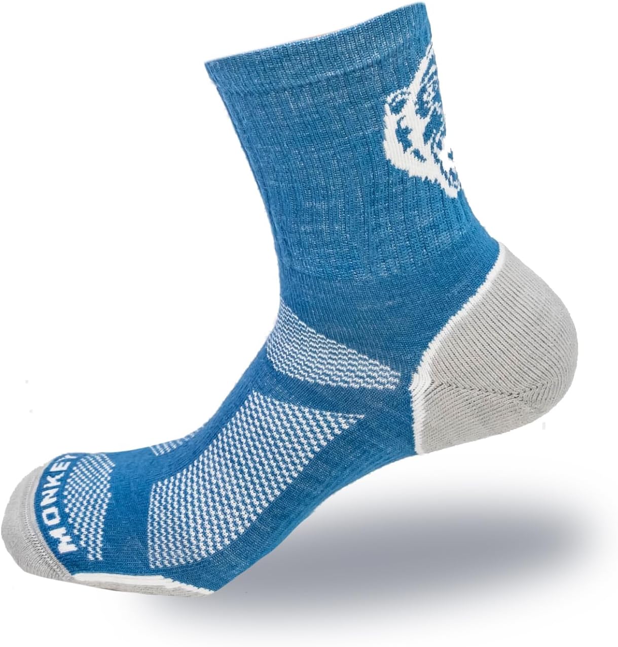 Fish Monkey SM225 Wool Lightweight Mini Crew Ventilated Outdoor Active Fishing With Arch And Ankle Compression Socks