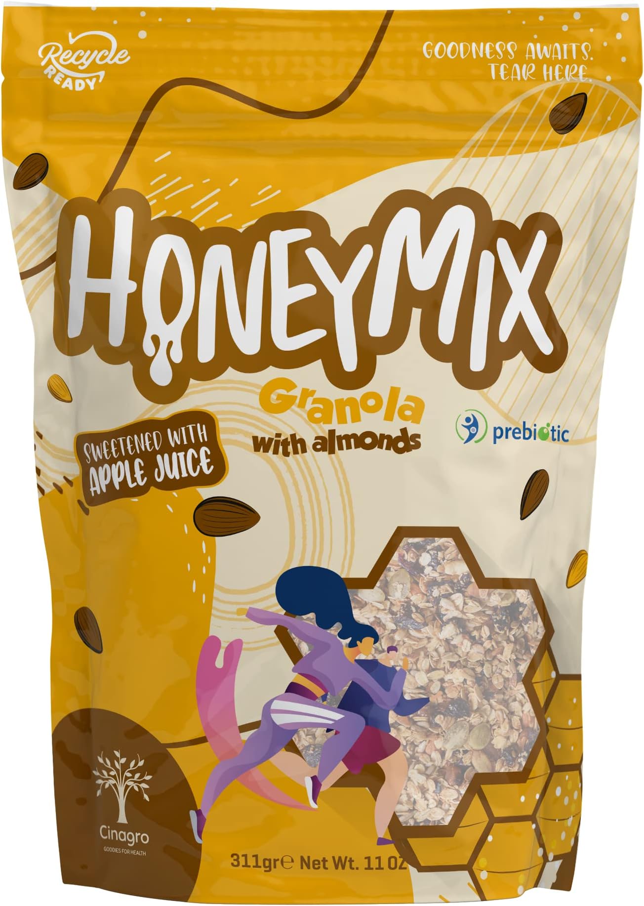 Creative Snacks Granola Honey Pecan Drizzlers 10 OZ (Pack of 6)