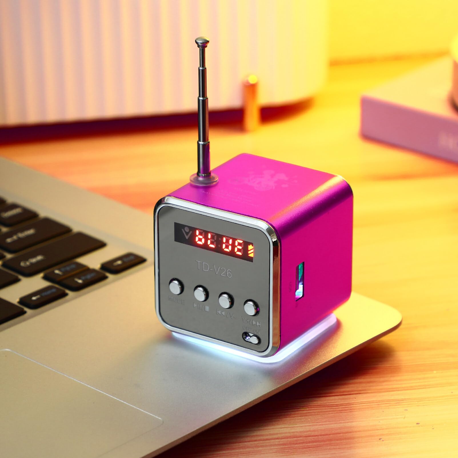 Mini Radio Lautsprecher Neuheit Radios Lautsprecher Für Die Party Duschradio Bequemer LautsprecherMp3-mp4-musikplayer Kleiner Aluminiumlegierung Mädchen USB Laptop