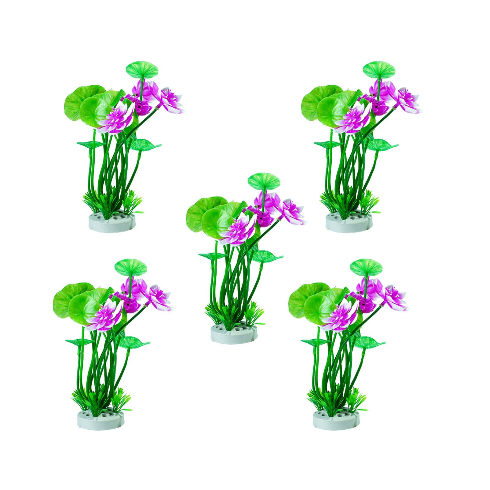 NEWFT Aquariums Landscape Artificial Lotuses Figurine Plant Fish Tanks Landscaping for Shrimp Breeding Landscape Ornaments