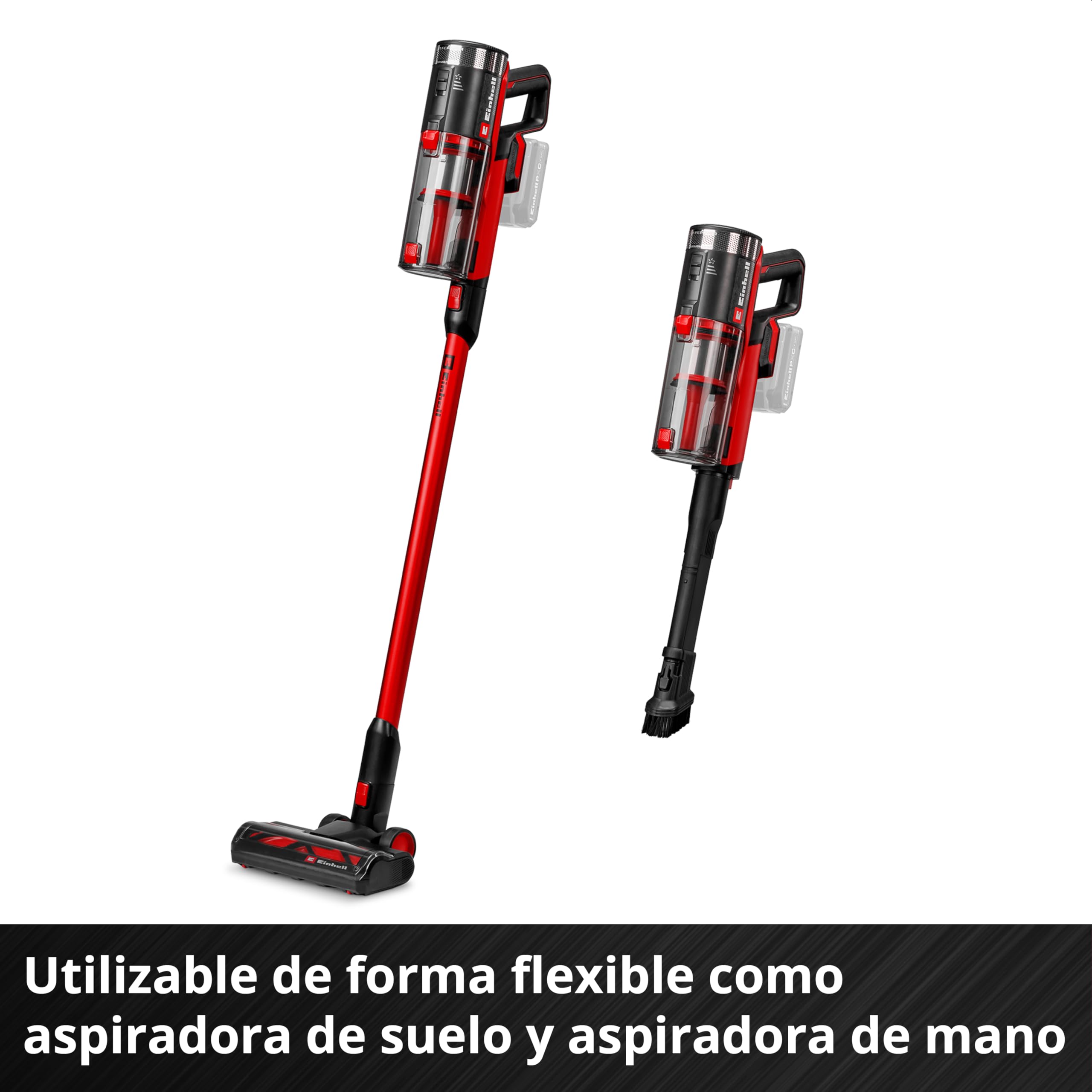 Einhell Aspirador de Mango con batería TE-SV 18/270 Li BL-Solo Power X-Change (18 V, Brushless, 270 mbar, sin Bolsa, 3 Modos de Potencia, Sistema de Filtro Triple, Incl. Accesorios, sin batería)